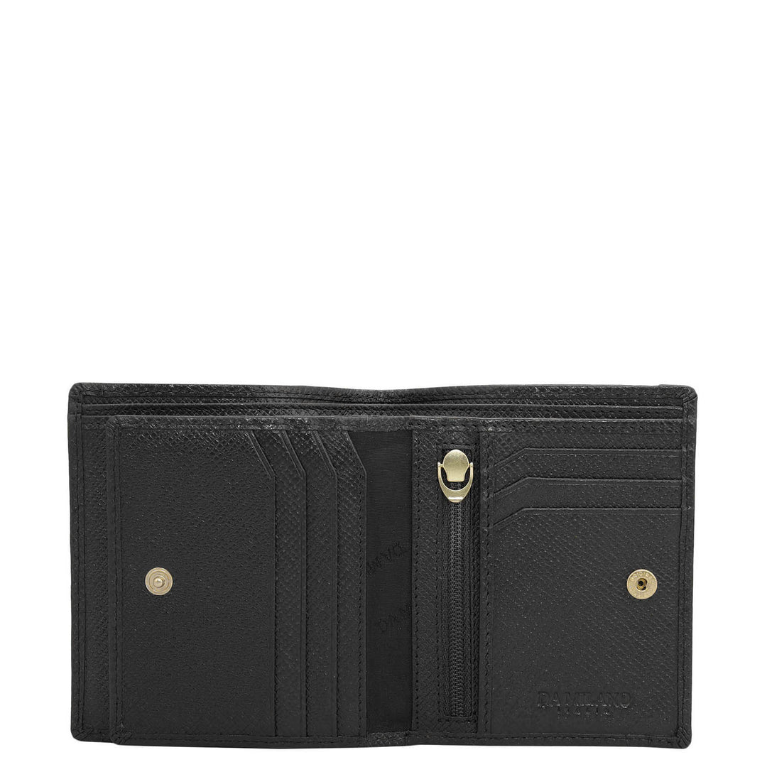Black Bifold Leather Mens Wallet