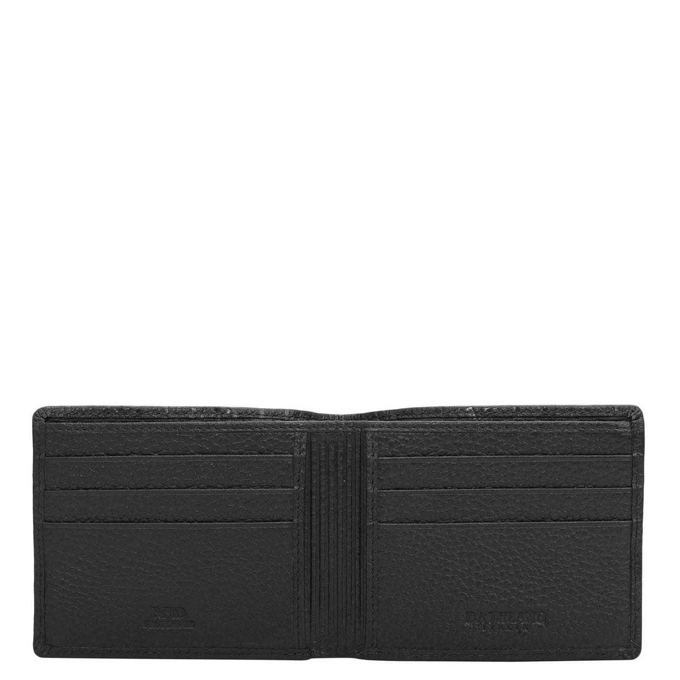 Black Bifold Leather Mens Wallet