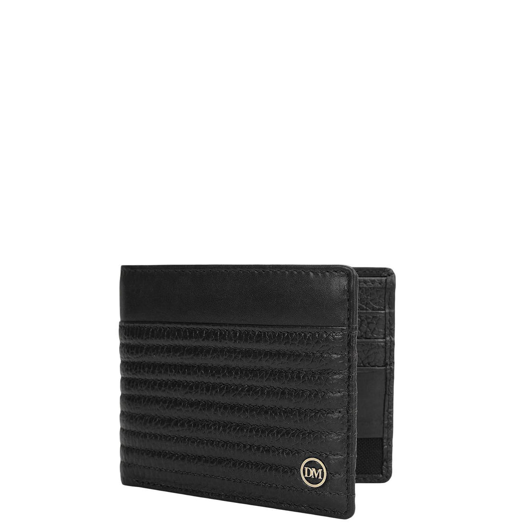 Black Bifold Leather Mens Wallet