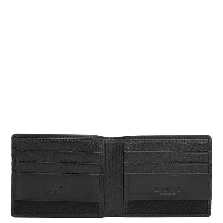 Black Bifold Leather Mens Wallet