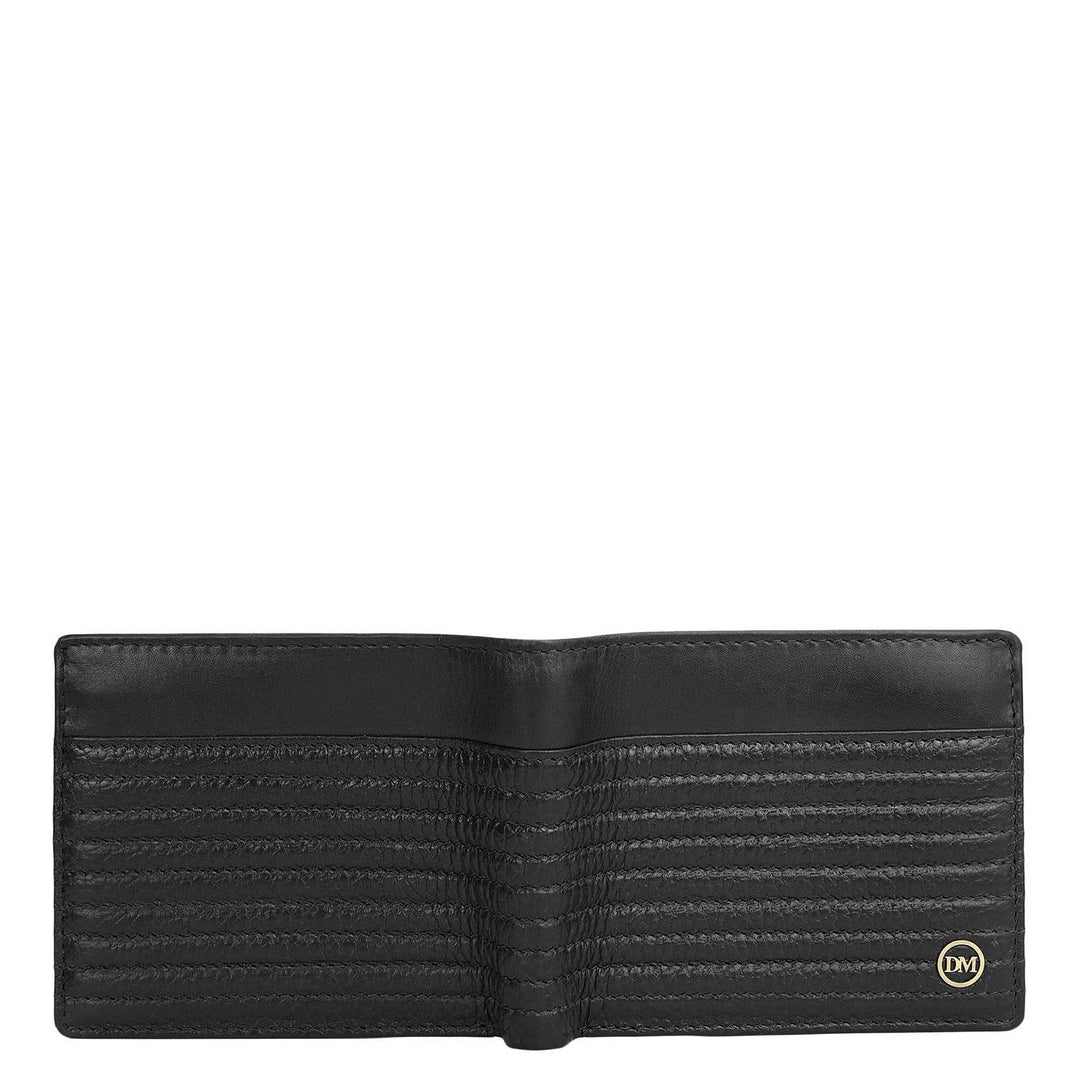 Black Bifold Leather Mens Wallet