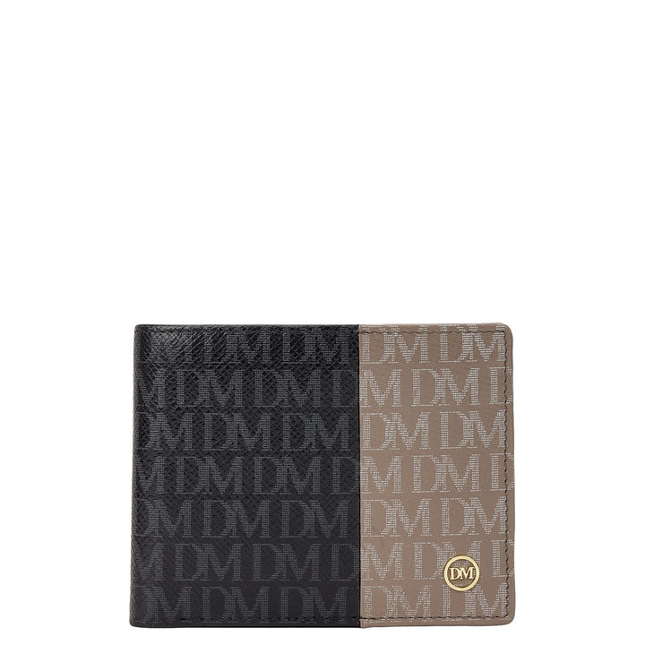 Bifold Men's Wallet - Black & Smoke Grey