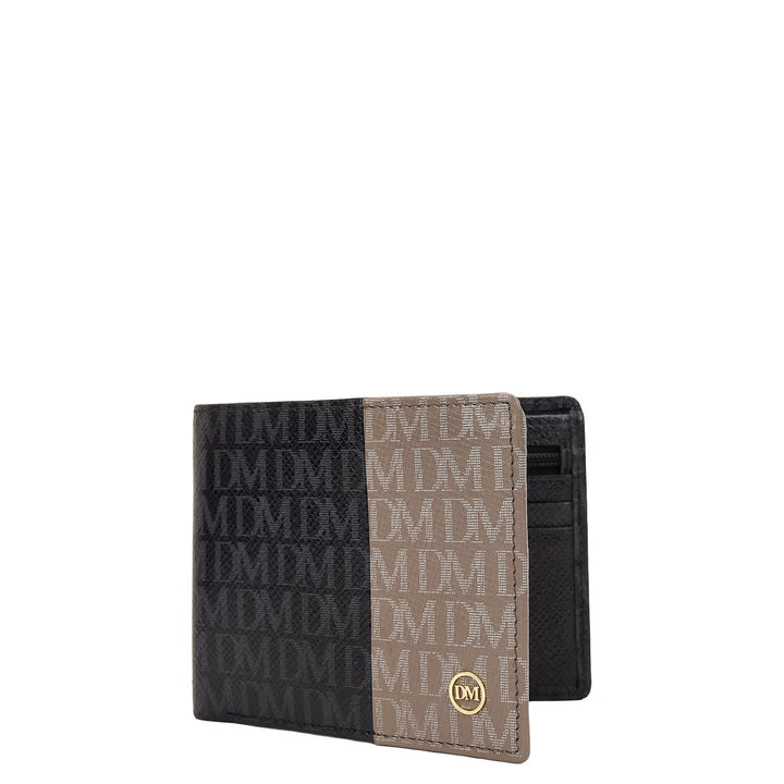 Bifold Men's Wallet - Black & Smoke Grey