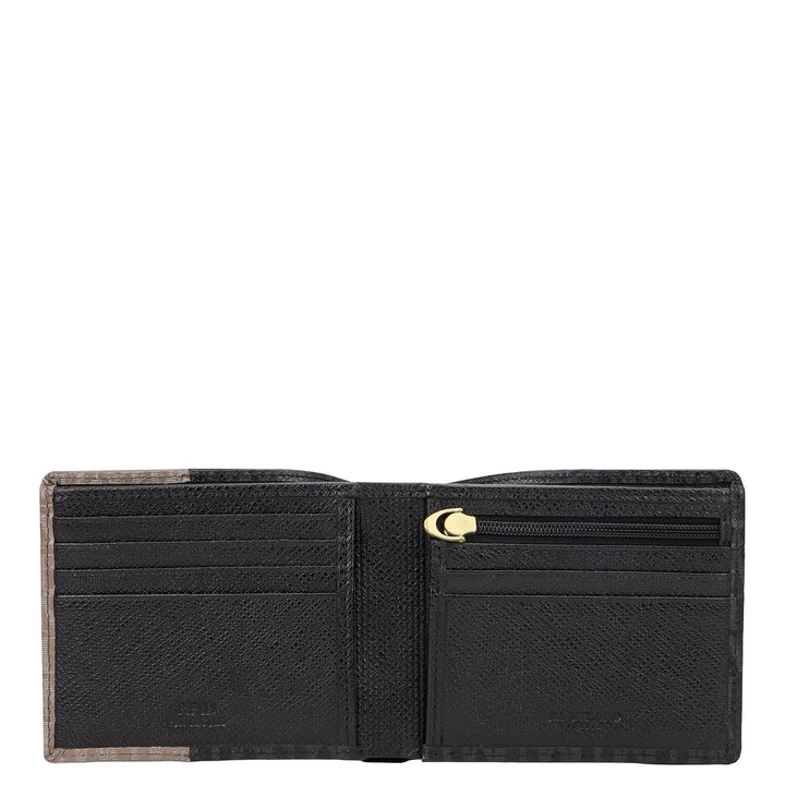 Bifold Men's Wallet - Black & Smoke Grey