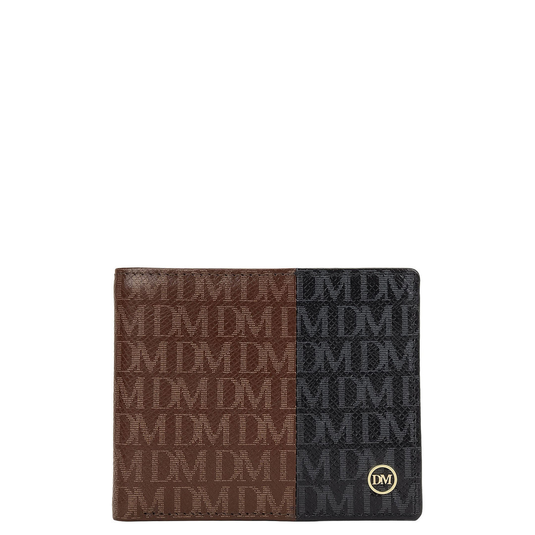 Bifold Men's Wallet - Walnut & Black