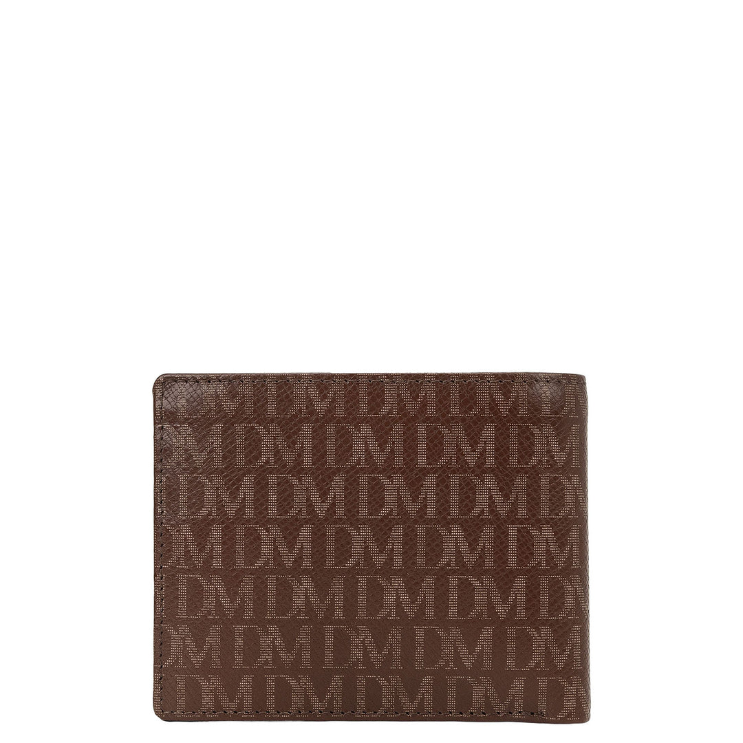 Bifold Men's Wallet - Walnut & Black
