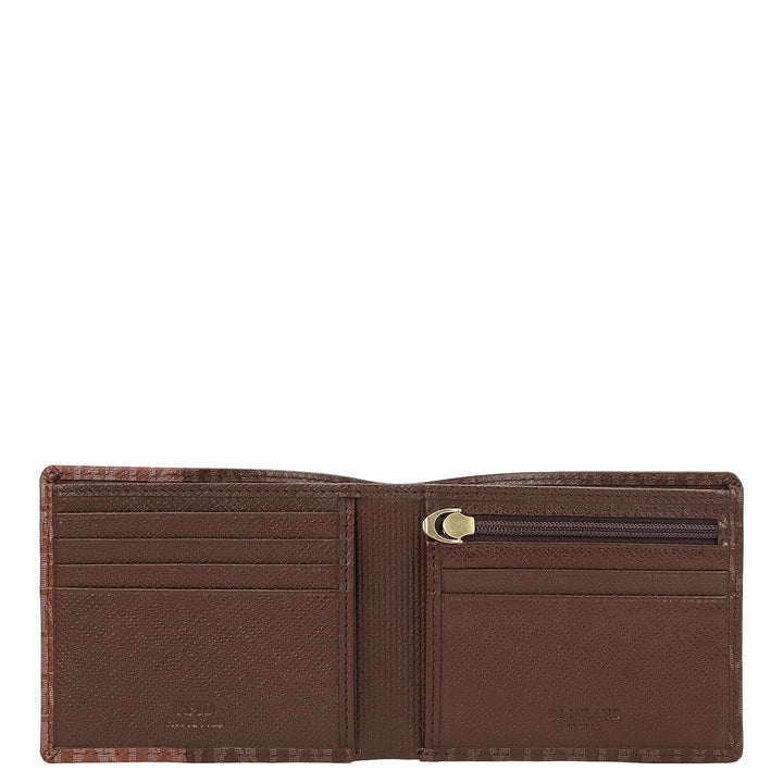 Bifold Men's Wallet - Walnut & Root Beer