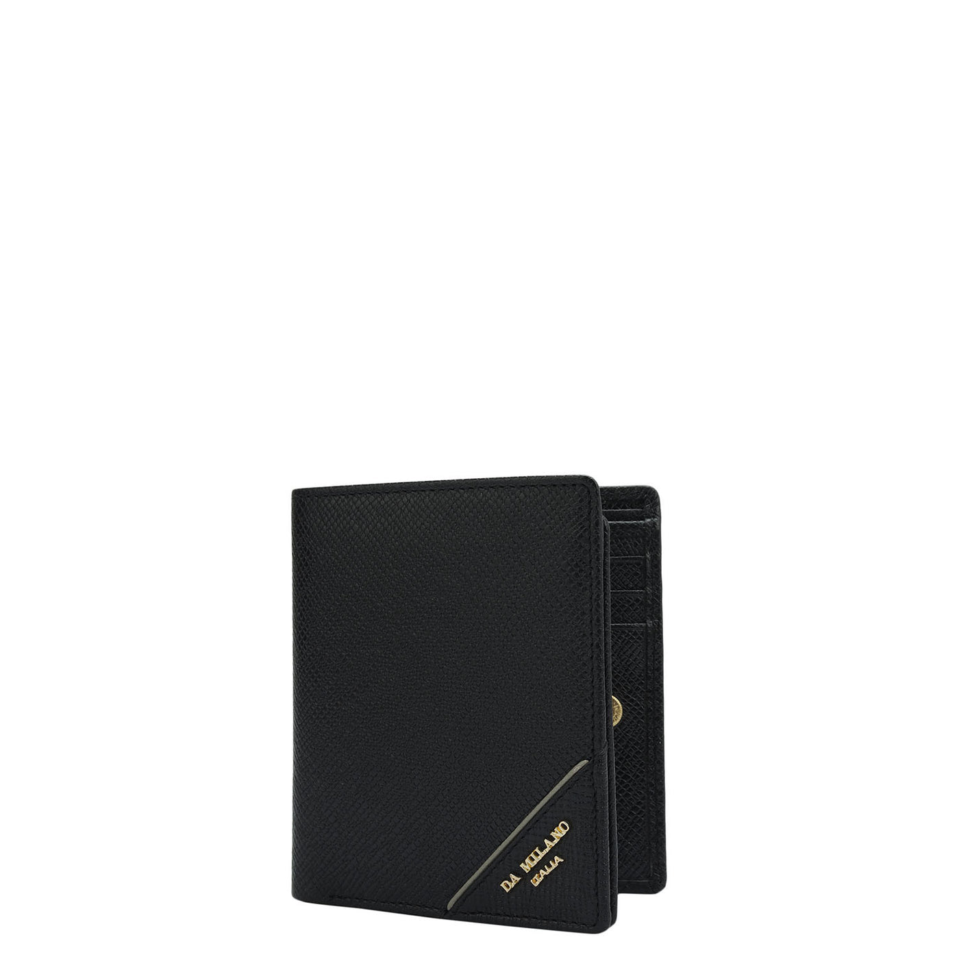 Black Bifold Leather Mens Wallet