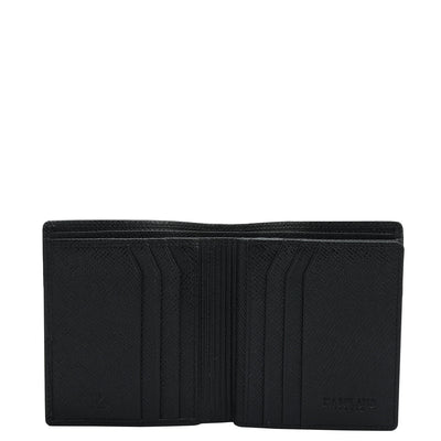 Black Bifold Leather Mens Wallet