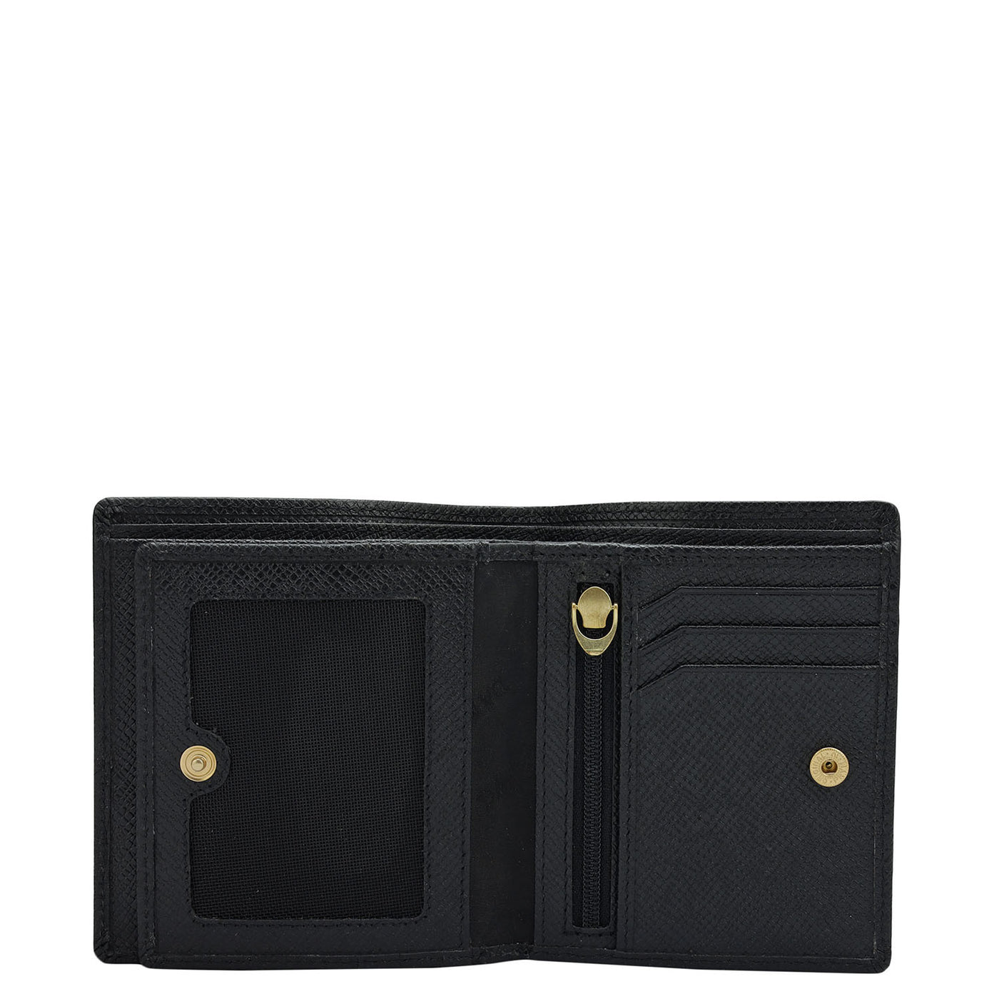 Black Bifold Leather Mens Wallet