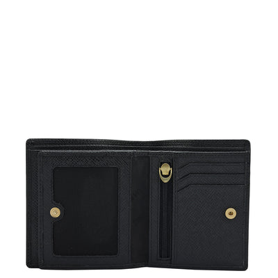 Black Bifold Leather Mens Wallet