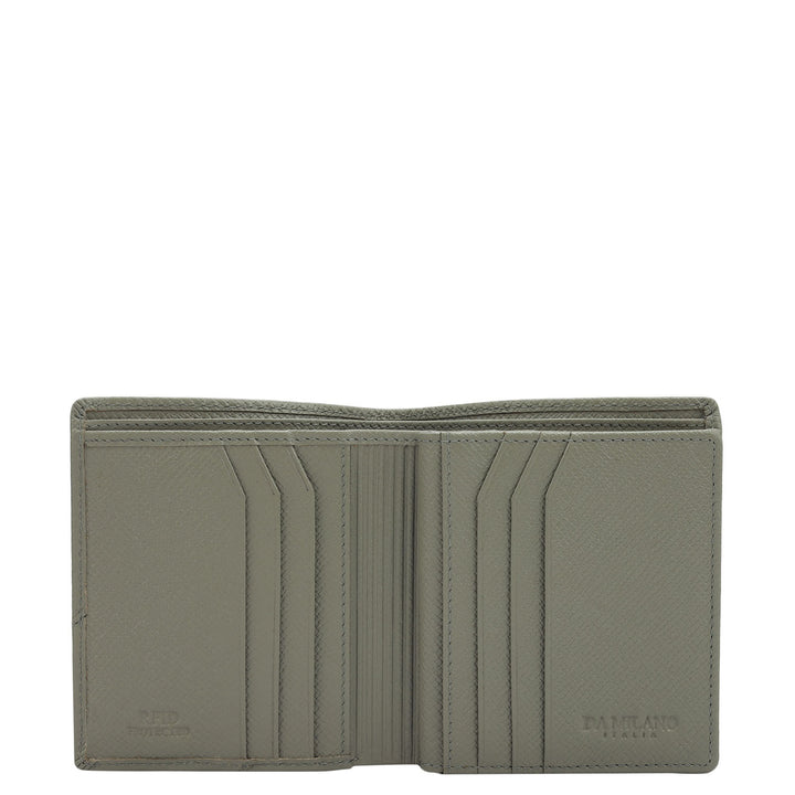 Stone Grey Bifold Leather Mens Wallet
