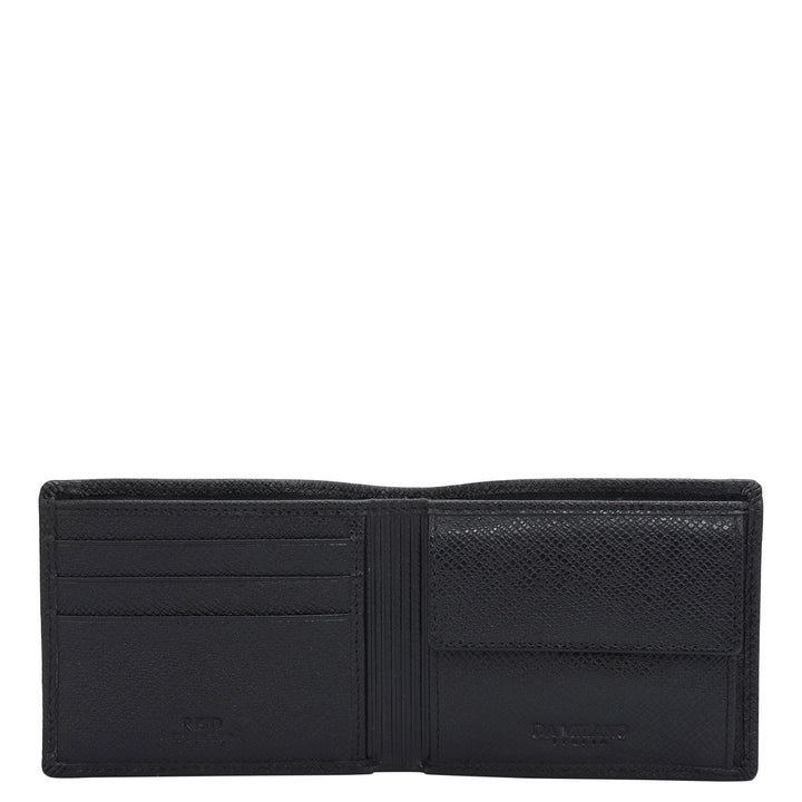 Black Bifold Leather Mens Wallet
