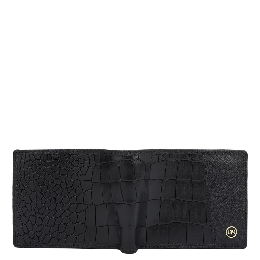 Black Bifold Leather Mens Wallet