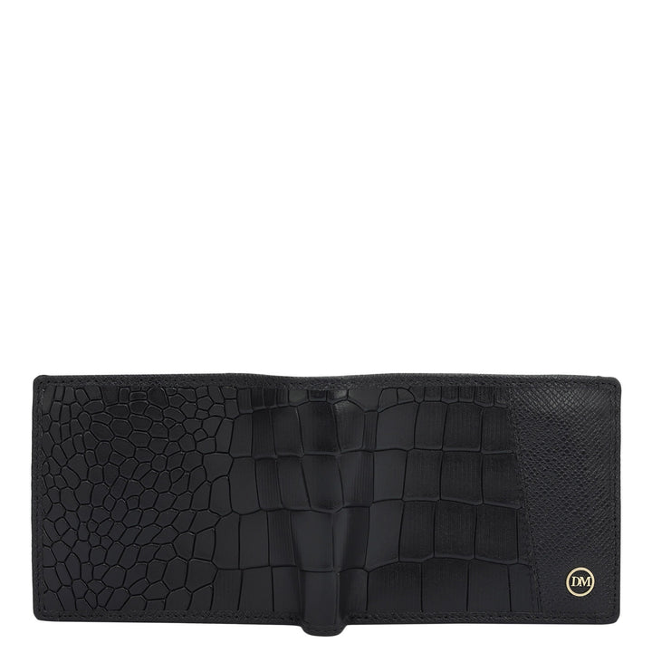 Black Bifold Leather Mens Wallet