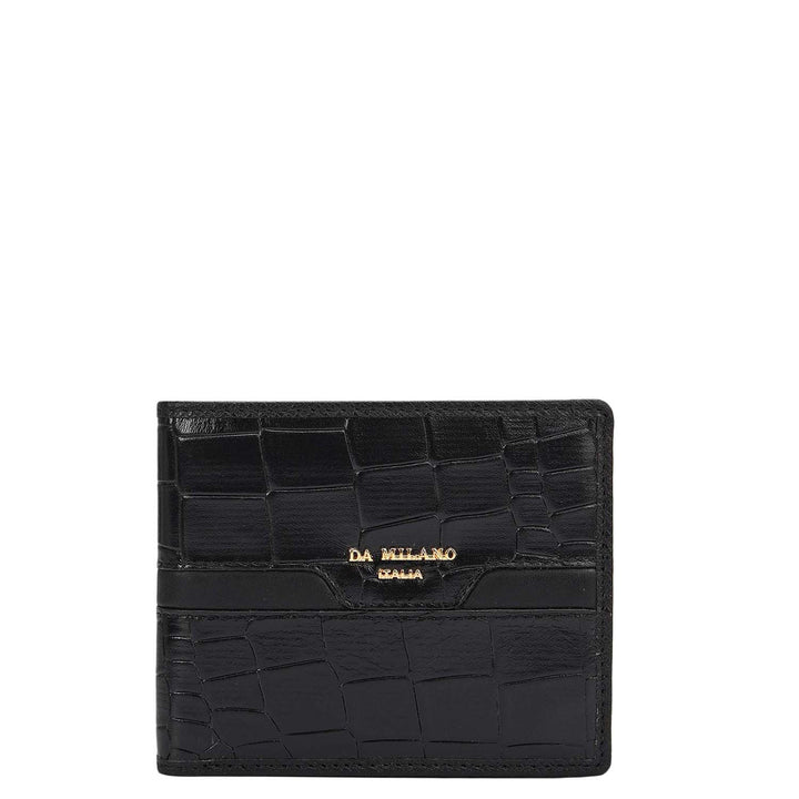 Black Bifold Leather Mens Wallet