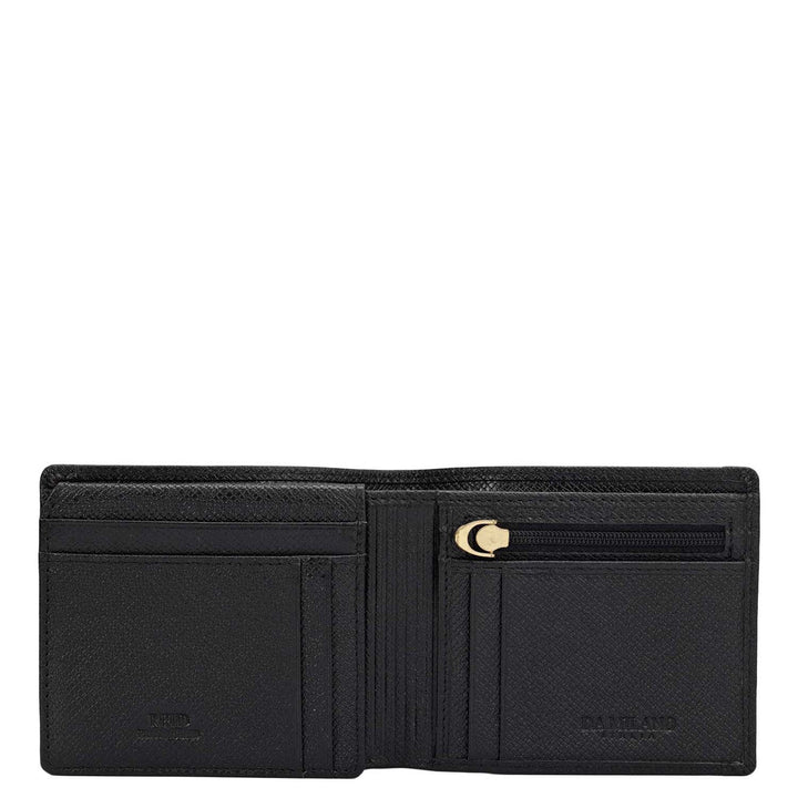 Black Bifold Leather Mens Wallet