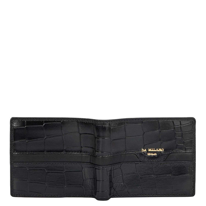 Black Bifold Leather Mens Wallet