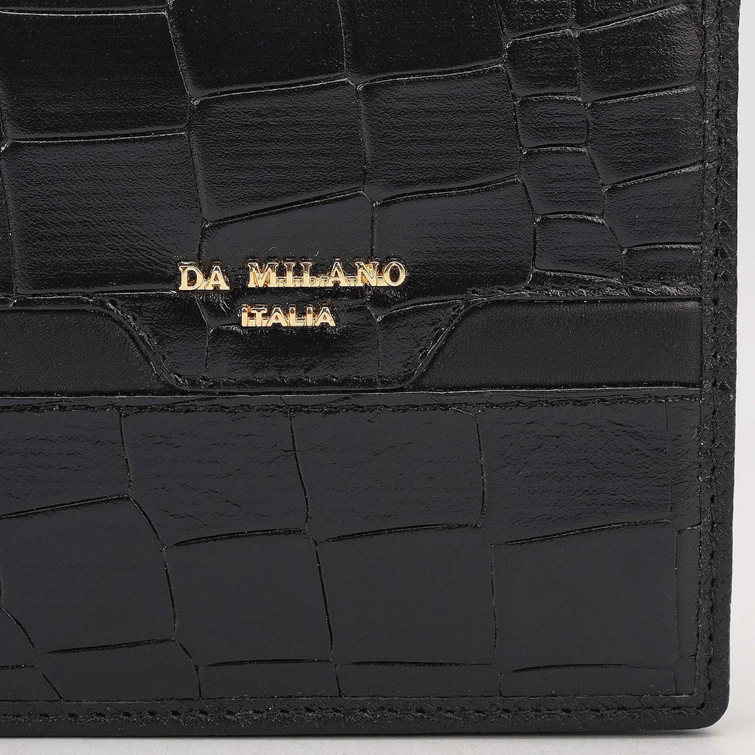 Black Bifold Leather Mens Wallet