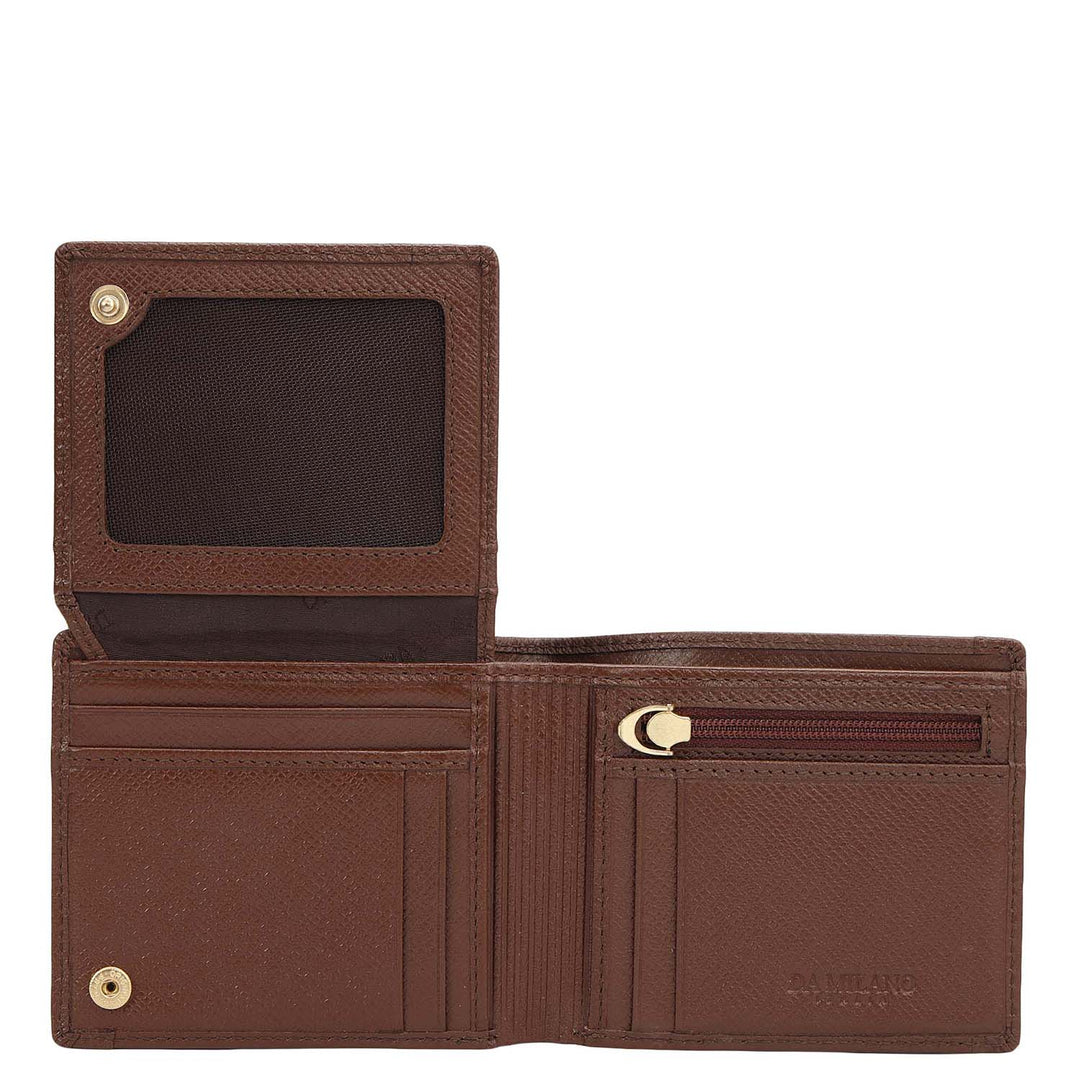 Date Bifold Leather Mens Wallet