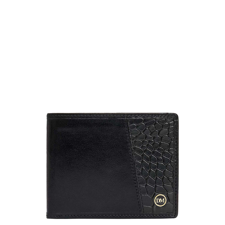 Black Bifold Leather Mens Wallet