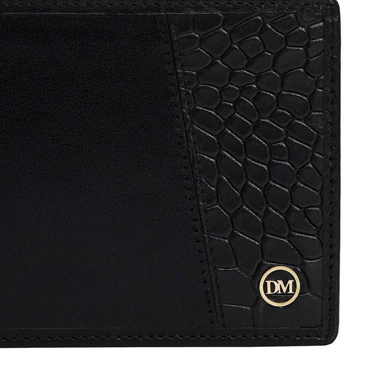 Black Bifold Leather Mens Wallet