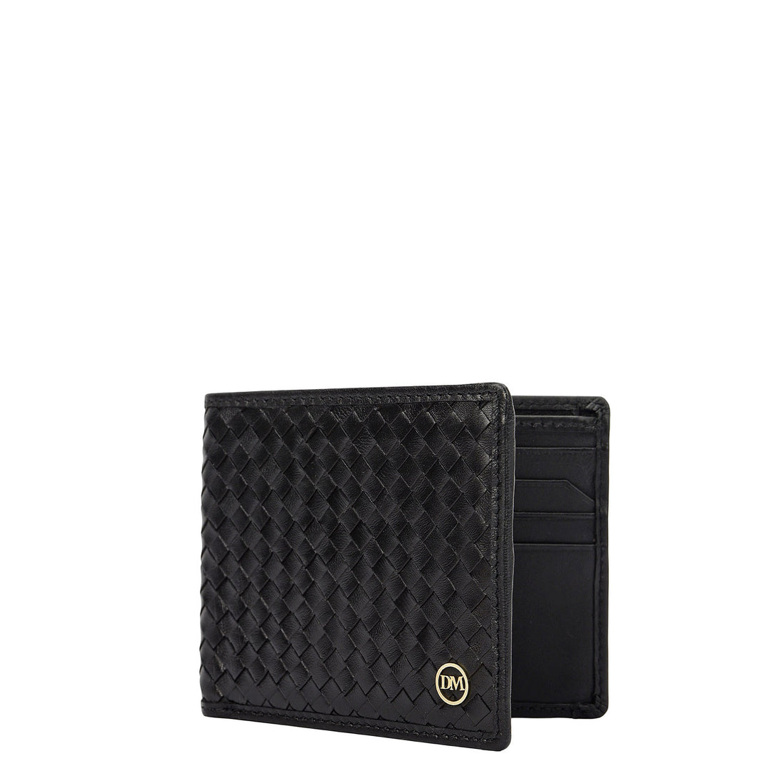 Black Bifold Leather Mens Wallet