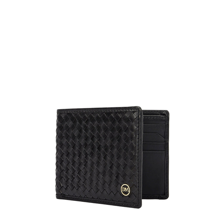 Black Bifold Leather Mens Wallet