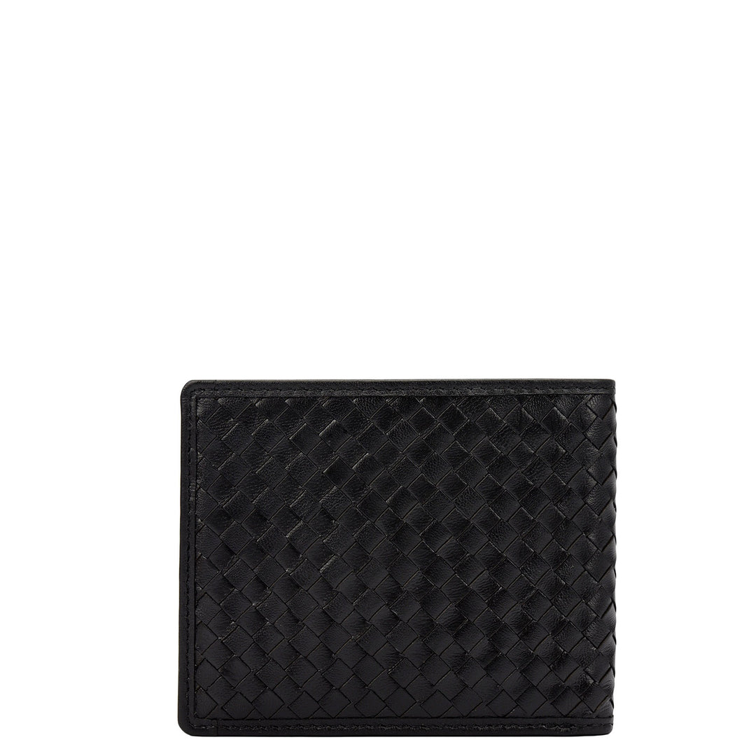Black Bifold Leather Mens Wallet