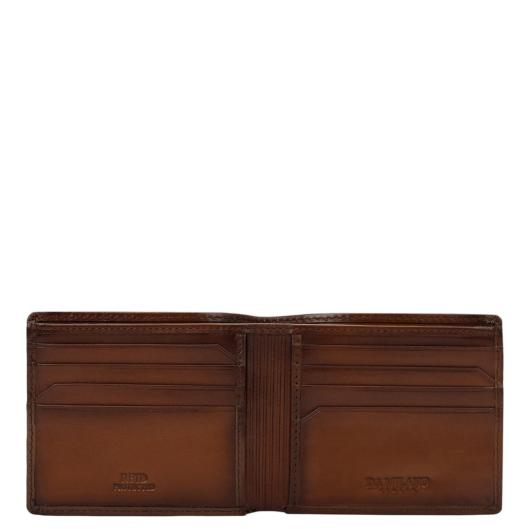 Cognac Bifold Leather Mens Wallet