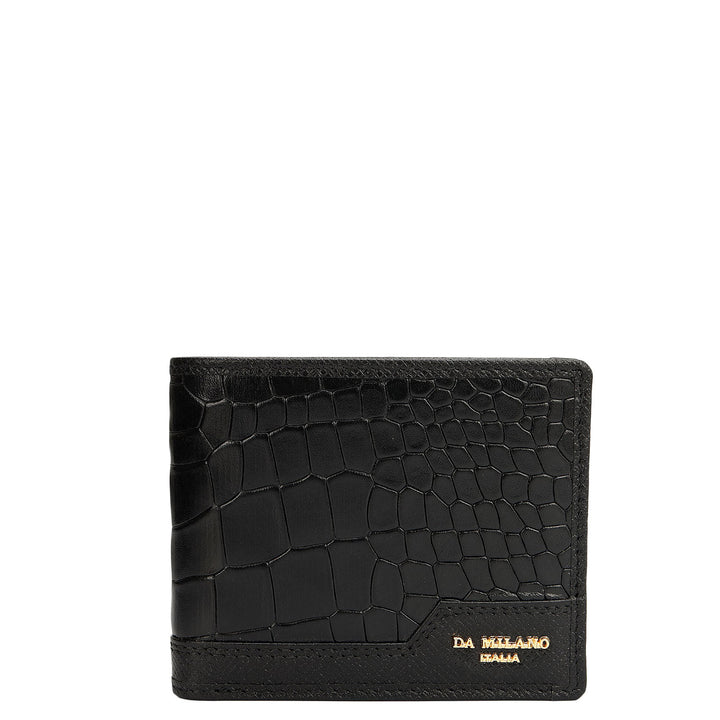 Black Bifold Leather Mens Wallet