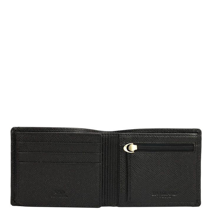 Black Bifold Leather Mens Wallet