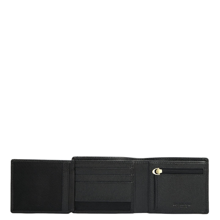 Black Bifold Leather Mens Wallet