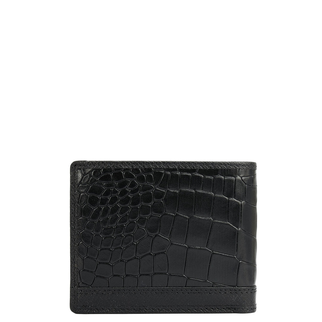 Black Bifold Leather Mens Wallet