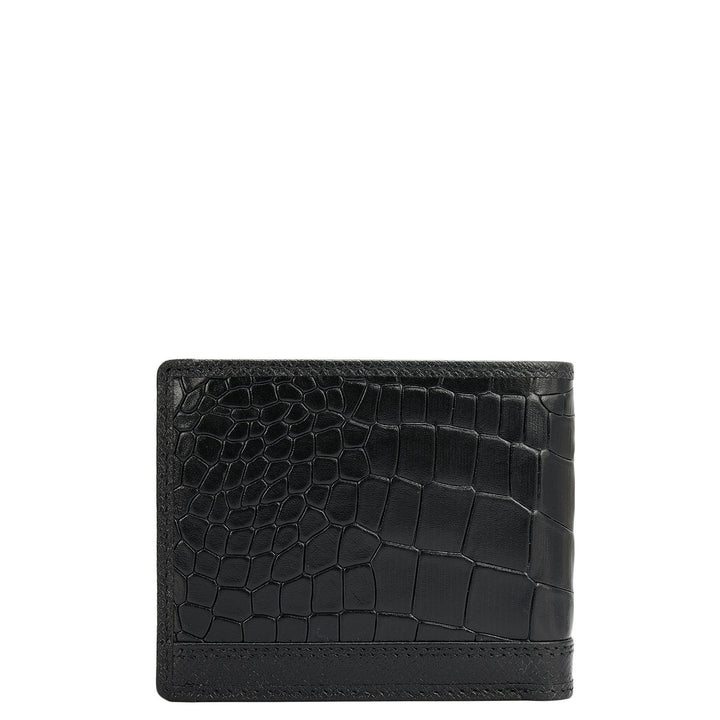 Black Bifold Leather Mens Wallet