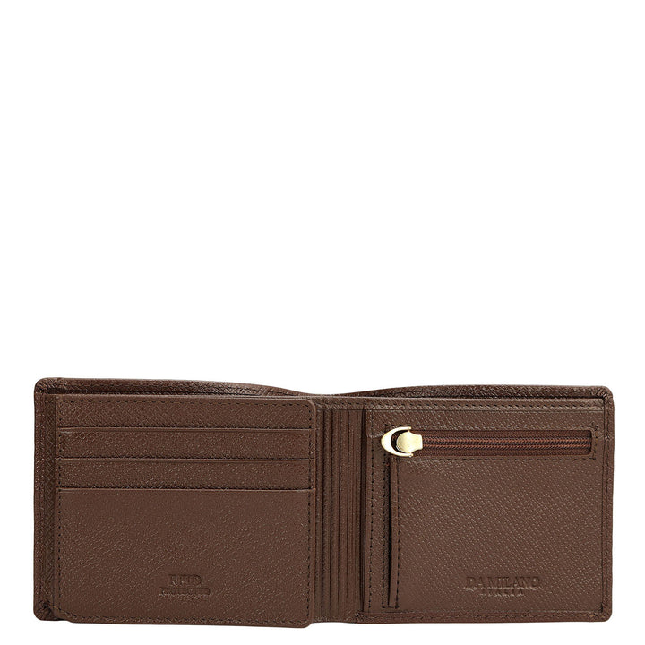 Walnut Bifold Leather Mens Wallet
