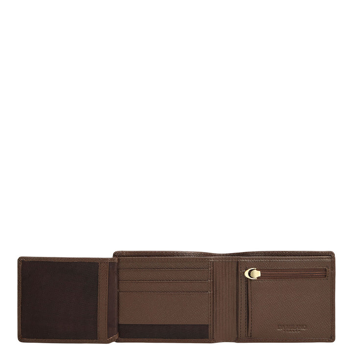 Walnut Bifold Leather Mens Wallet