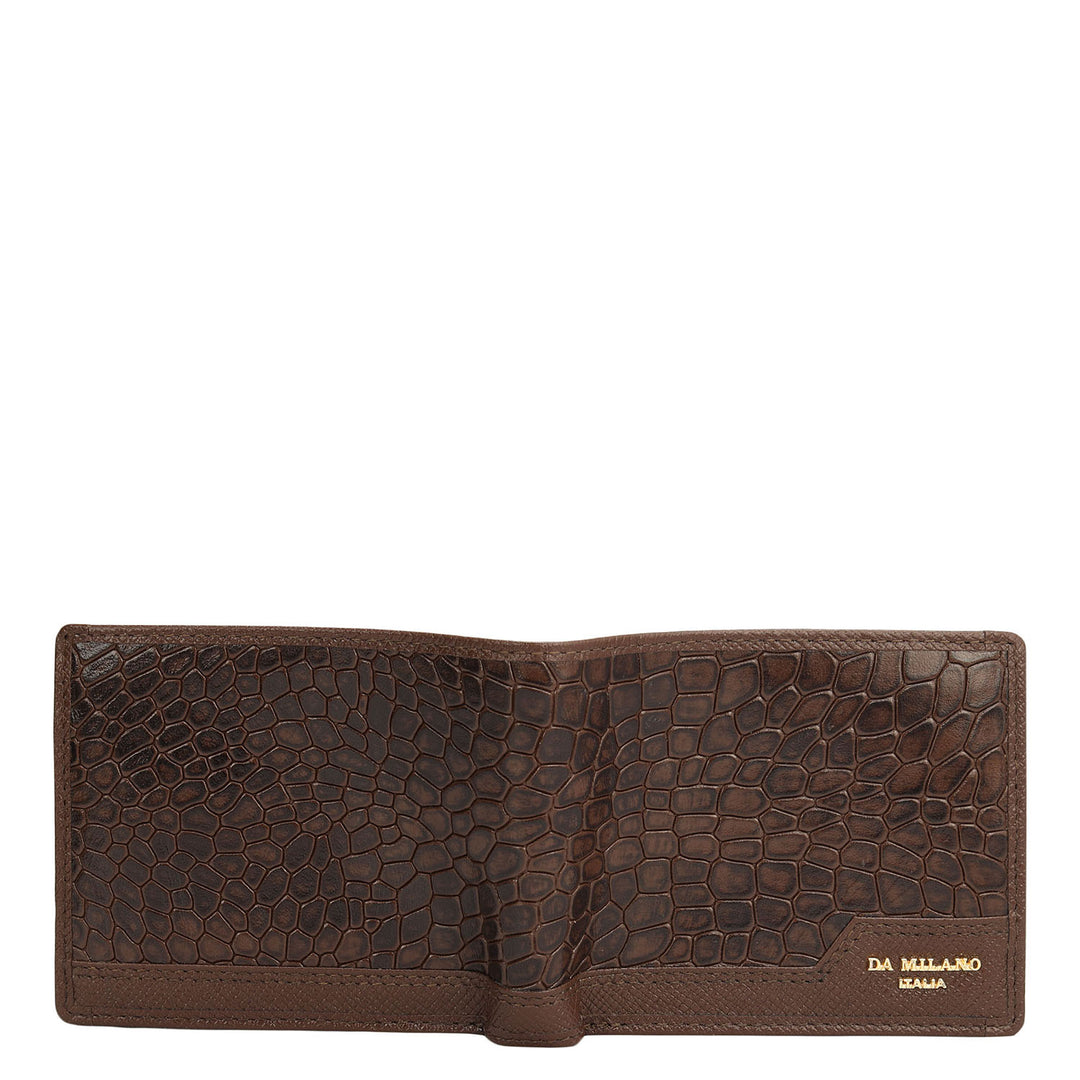 Walnut Bifold Leather Mens Wallet