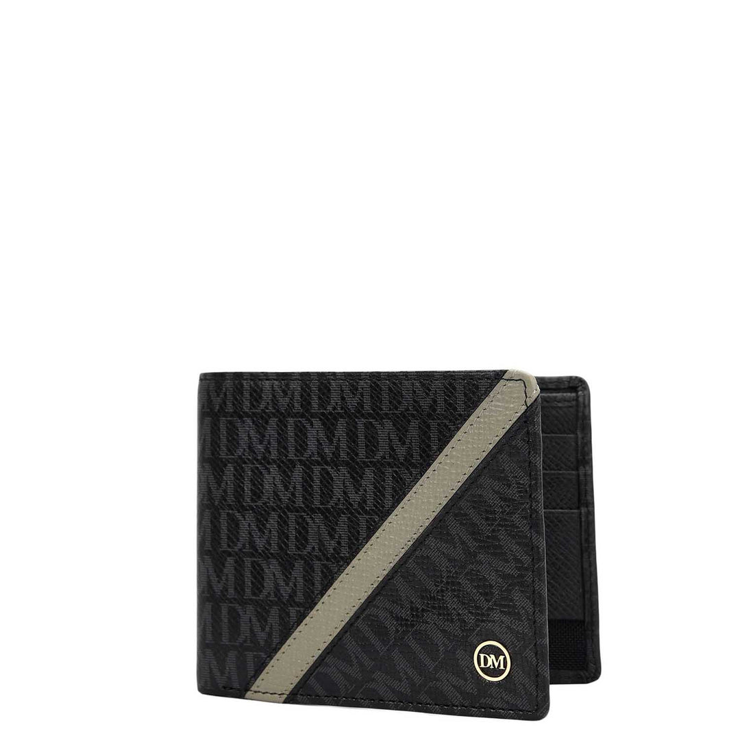 Black Bifold Leather Mens Wallet