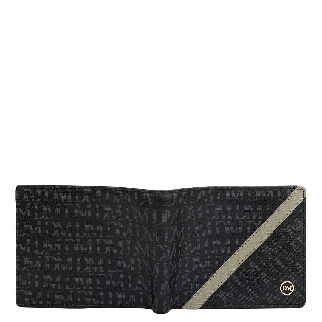 Black Bifold Leather Mens Wallet
