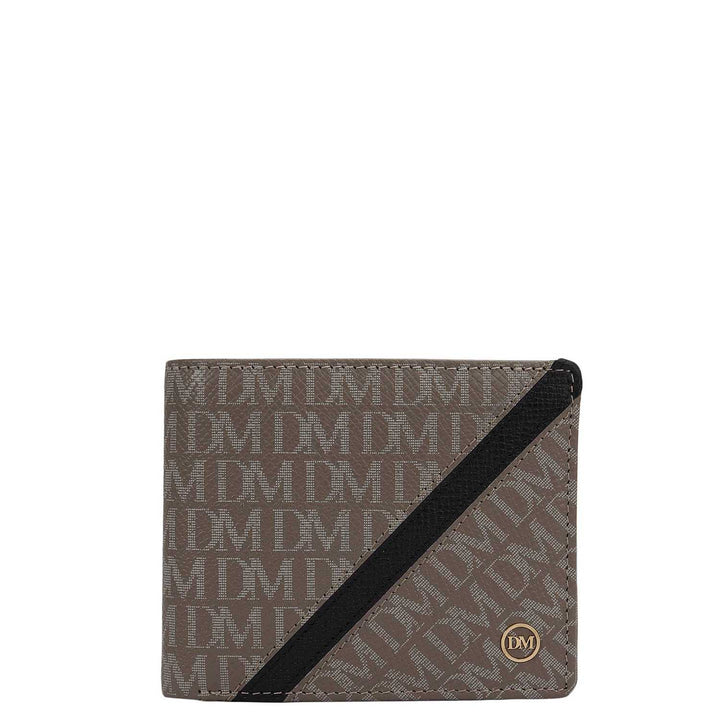 Smoke Grey Bifold Leather Mens Wallet