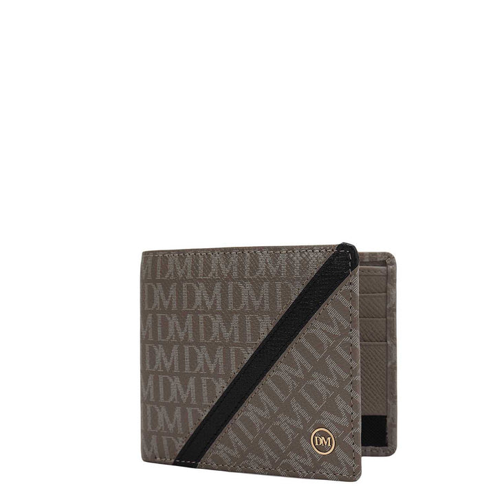 Smoke Grey Bifold Leather Mens Wallet