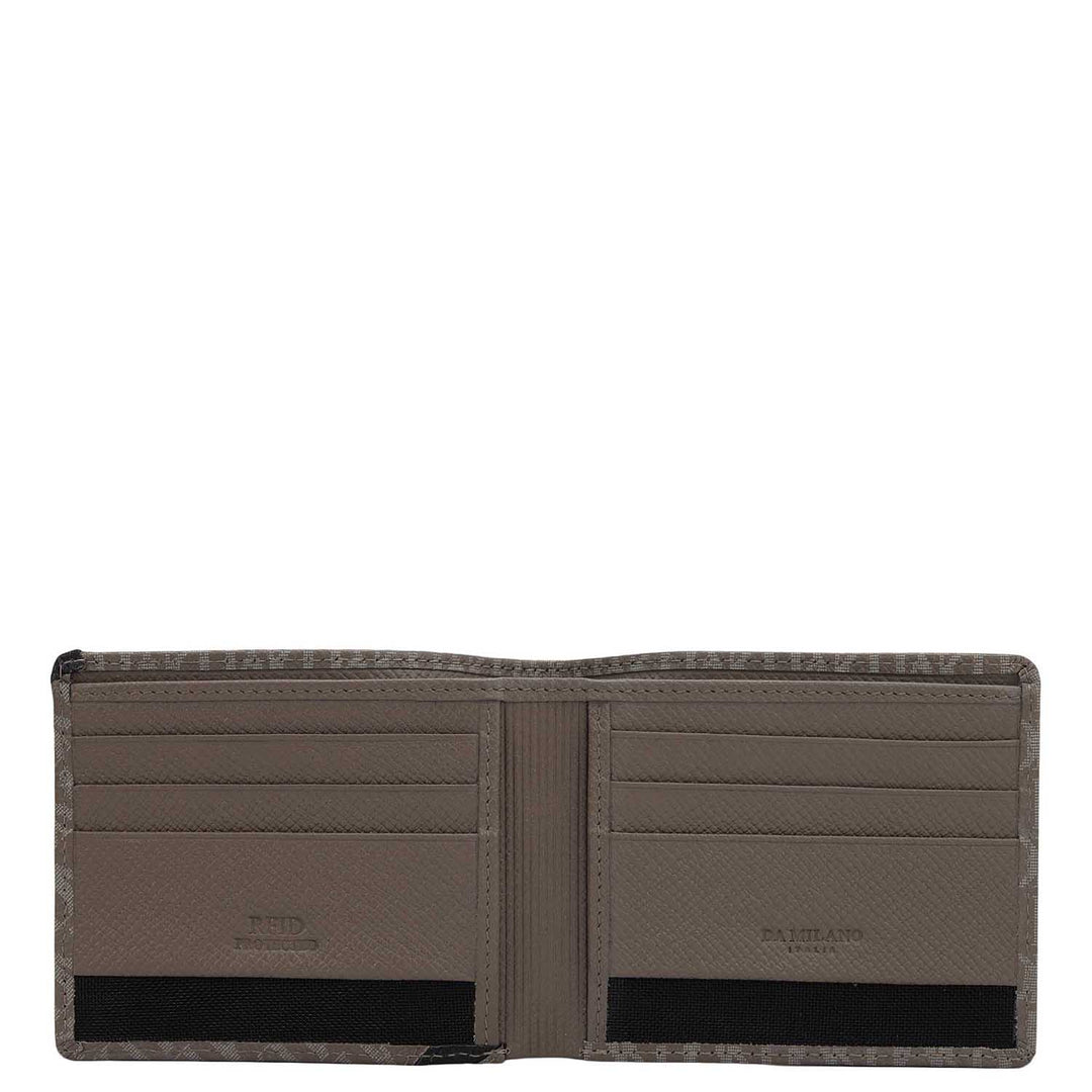 Smoke Grey Bifold Leather Mens Wallet