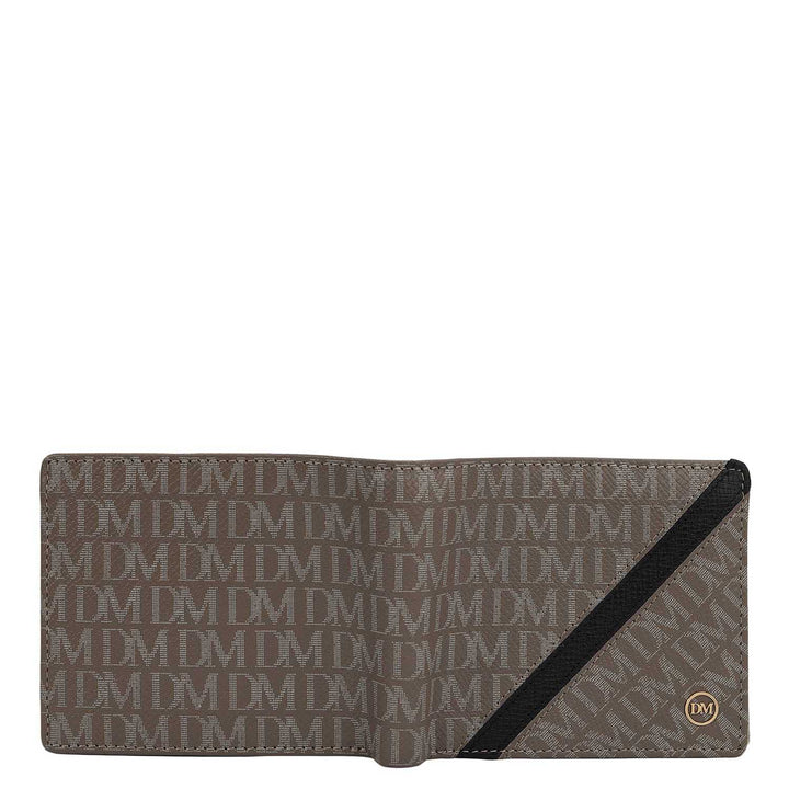 Smoke Grey Bifold Leather Mens Wallet