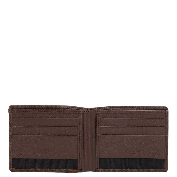 Walnut Bifold Leather Mens Wallet