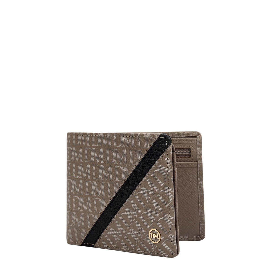 Smoke Grey Bifold Leather Mens Wallet