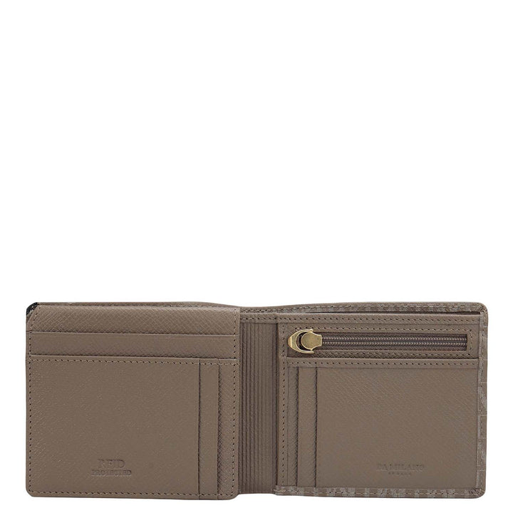 Smoke Grey Bifold Leather Mens Wallet