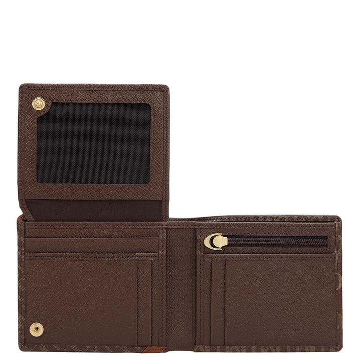 Walnut Bifold Leather Mens Wallet