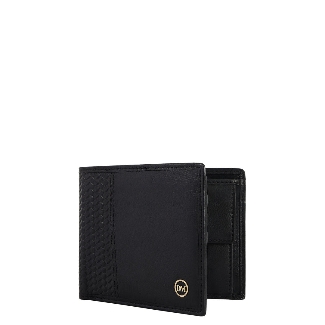 Mat-Emboss Bifold Men's Wallet - Black