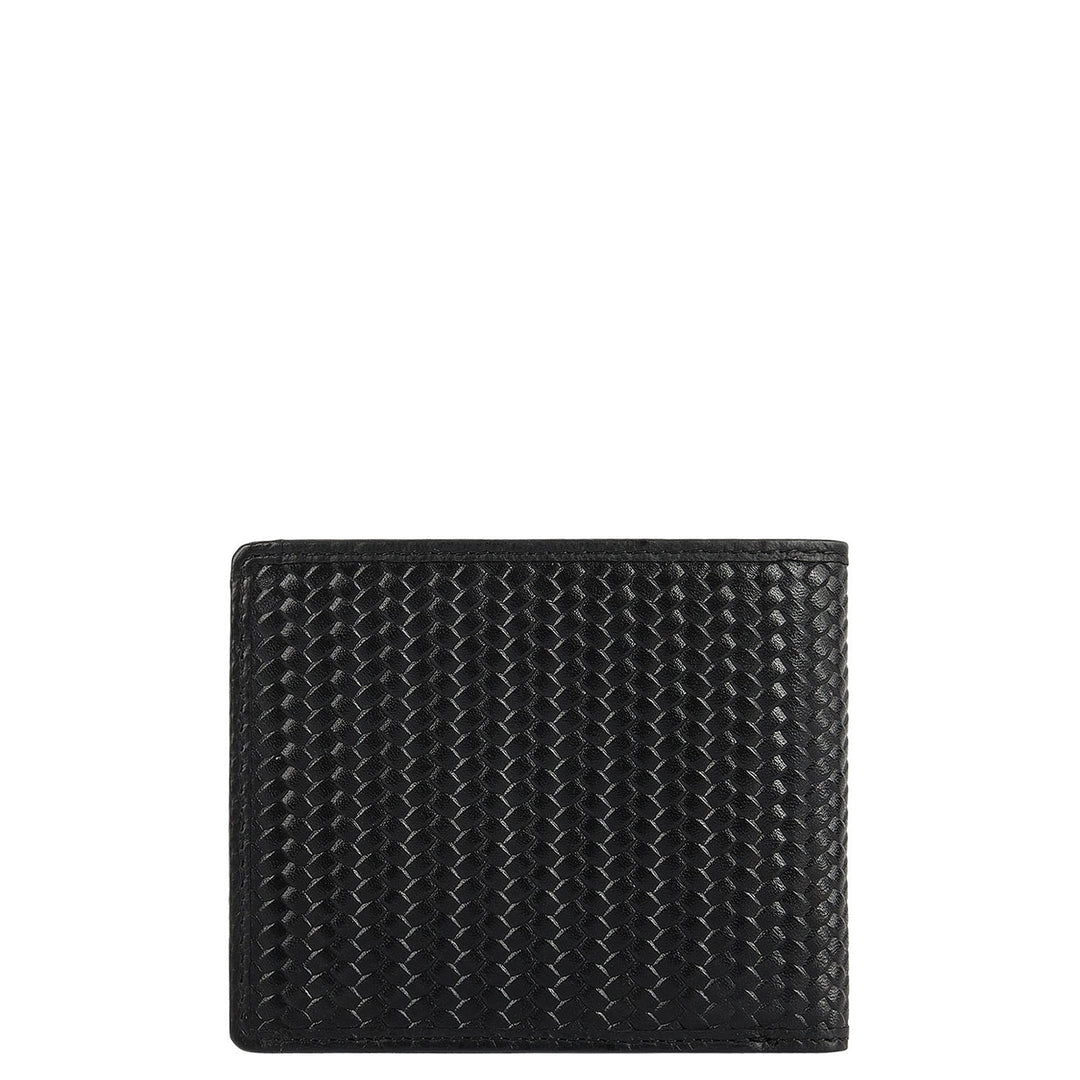 Mat-Emboss Bifold Men's Wallet - Black